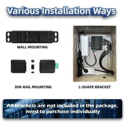 Gigabit 5 port industrial ethernet switch solar poe switch support 12V/24V/48V 