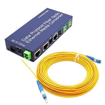 Медиаконвертер Ethernet по оптоволокну с протоколом передачи данных RS485, с оптическим волокном 500 м 62.5/125 мкм
