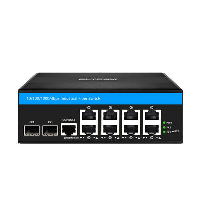 8-портовый управляемый промышленный PoE-коммутатор Gigabit SFP Fiber 240W Actice PoE DC48V DIN-рейка