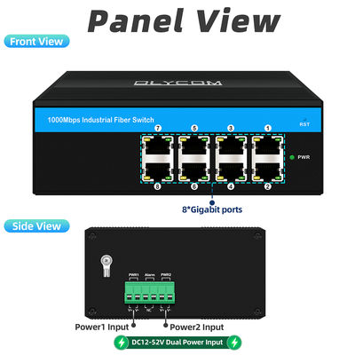 Гигабитный 8-портовый Ethernet-сдвиг E-Mark Industrial Network Switch для наружного использования