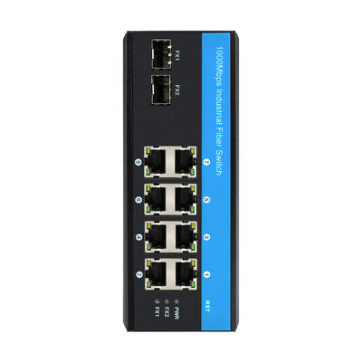 Промышленный гигабитный волокнистый коммутатор 8 портов SFP Uplinks 1G Network Downlink CE DIN Mounted