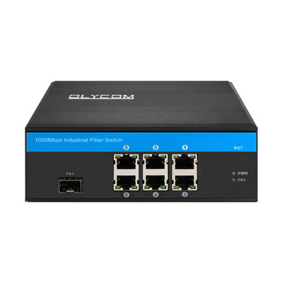 Промышленный гигабитный волокнистый коммутатор 8 портов SFP Uplinks 1G Network Downlink CE DIN Mounted