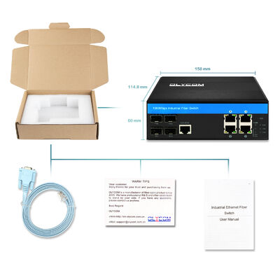 8 портов L2 Управляемый Ethernet Switch 1G/2.5G SFP Uplinks Промышленный класс CE FCC