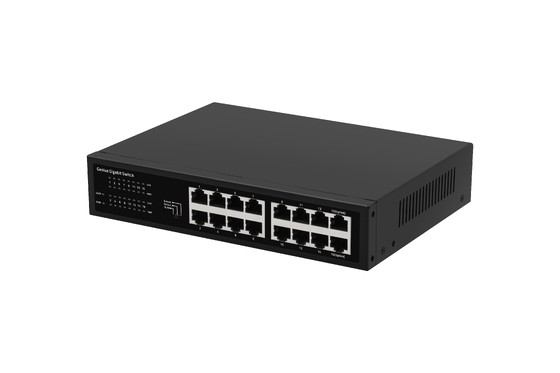 16-Port Gigabit Unmanaged Ethernet Switch With Smart VLAN Fanless Design Rack Mounted