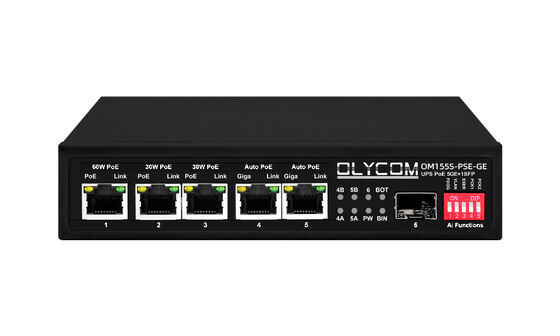 Гигабитный коммутатор PoE MPPT Контроллер солнечного заряда SFP Волоконно-оптический вход DC12V/DC24V/DC48V