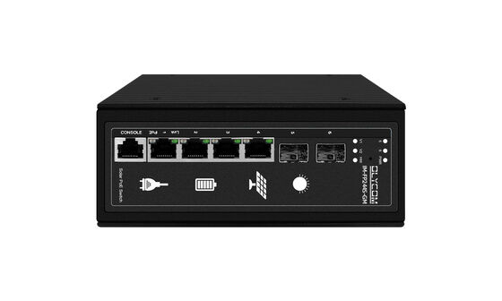 Промышленный управляемый солнечный PoE переключатель 4GE + 2SFP 120W PoE MPPT Off-Grid Power для CCTV и беспроводной сети