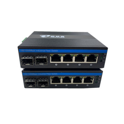 6 портов Industrial Ethernet Switch Гигабитная сеть 100/1000M SFP Fiber Unmanaged Realtek Чип
