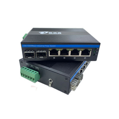 6 портов Industrial Ethernet Switch Гигабитная сеть 100/1000M SFP Fiber Unmanaged Realtek Чип