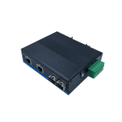 Промышленный неуправляемый POE-счетчик с 4 портами и 2 слотами SFP для системы камер наблюдения