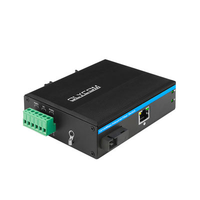 Одноволоконный SC PoE медиаконвертер 10/100M Fast Ethernet 15.4 Вт 30 Вт IP40 CE