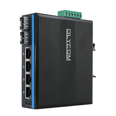 Промышленный сетевой коммутатор 6 портов Fast Ethernet 10/100 Мбит/с, оптоволоконная сеть, Realtek, неуправляемый