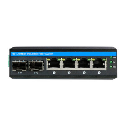 Промышленный неуправляемый коммутатор POE с 2 портами SFP и 4 UTP для соответствия FCC и CE