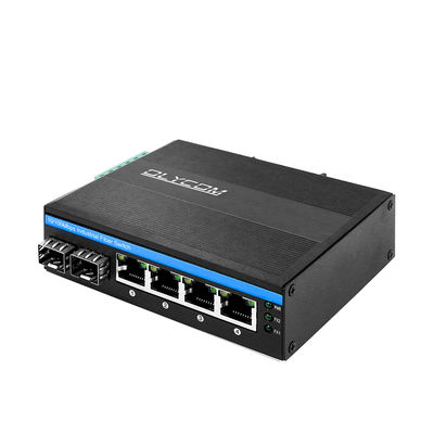 Промышленный неуправляемый коммутатор POE с 2 портами SFP и 4 UTP для соответствия FCC и CE