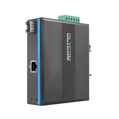 Промышленный преобразователь медиа PoE 15.4W 30W Неуправляемый быстрый Ethernet DIN Rail CE Mini Size