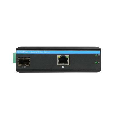 Промышленный преобразователь медиа PoE 15.4W 30W Неуправляемый быстрый Ethernet DIN Rail CE Mini Size