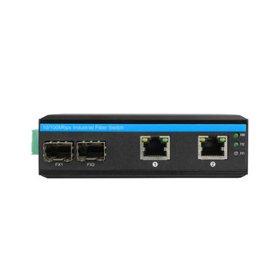 CE 10/100Mbps Промышленный сетевой переключатель 2 SFP порта и 2 Ethernet порта не управляемый