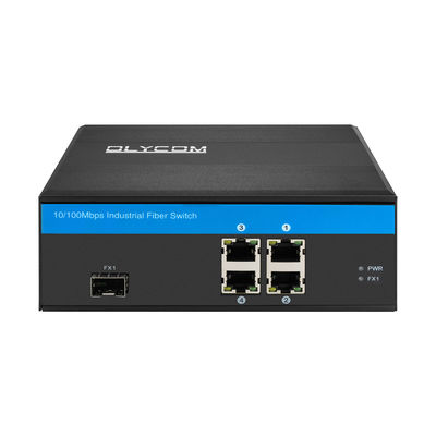 5 портовый коммутатор промышленного волокна 10/100M Fast Ethernet DIN Rail Unmanaged Fanless CE