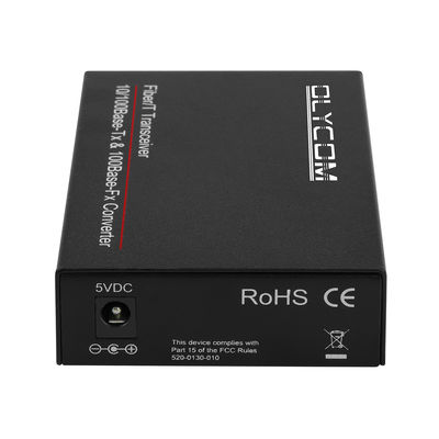Мини-волоконно-оптический преобразователь медиа Fast Ethernet Unmanaged SingleMode Multimode Duplex