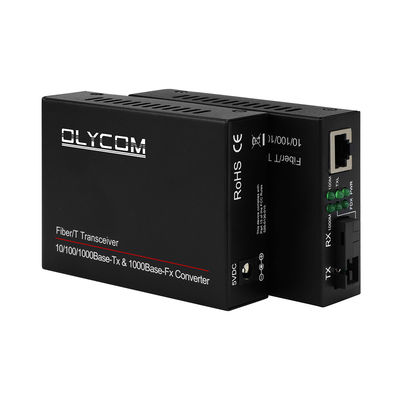 Гигабитный медиаконвертер PoE, одномодовый, SC, оптоволокно 20 км, 1310/1550 нм, DC48В, неуправляемый