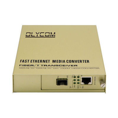 SFP одноволоконный преобразователь СМИ 10/100Mbps Ввод AC Неуправляемый LFPT 2KM 20KM CE
