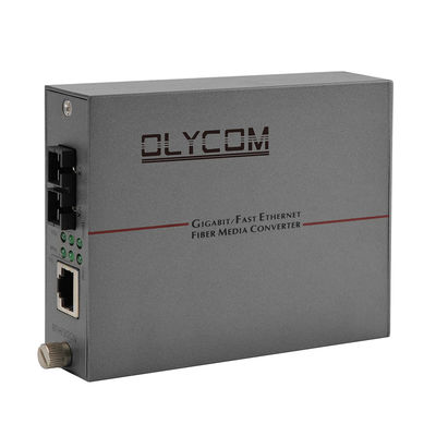 30 Вт POE Волоконно-оптический преобразователь Ethernet Rack Mounted Duplex SC Port AC Input
