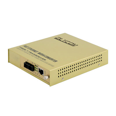 10/100Mbps Волоконно-оптический Ethernet Неуправляемый преобразователь СМИ Двухволоконный 220V AC вход