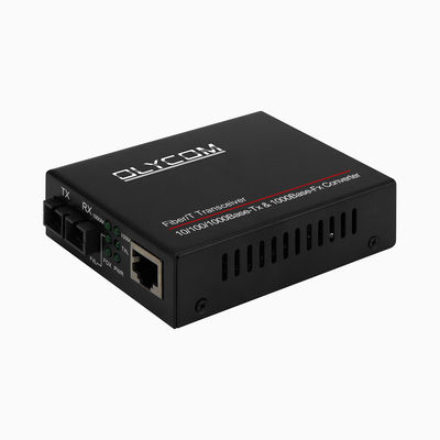 Гигабитный преобразователь СМИ PoE 15,4 Вт 30 Вт Неуправляемый активный преобразователь PoE Duplex SM MM Fiber CE