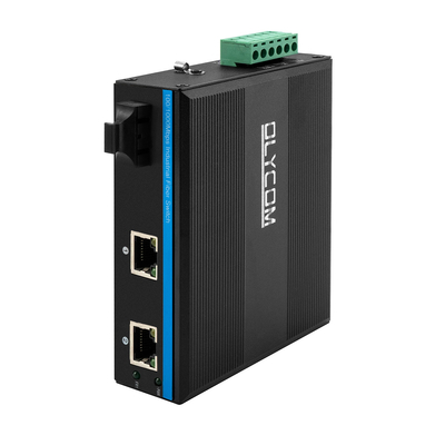 POE SC Connector Dual Fiber Industrial Switch Hub с 2 портами сетевого коммутатора RJ45