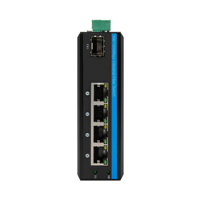 Промышленное установка Din Rail 4 порта POE переключателя с 1 SFP порта неконтролируемого волоконного переключателя