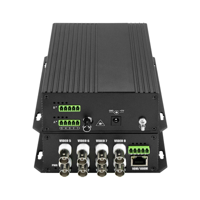 8 портов CCTV Видео Аудио Ethernet Сухой контакт Волокнистый медиа конвертер Bidi D5V2A