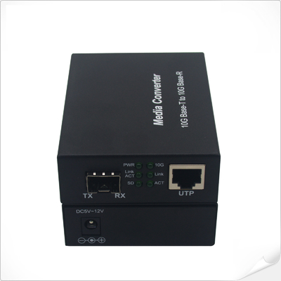 1000M 2.5G 5G 10G RJ45 к конвертеру 12VDC средств массовой информации локальных сетей SFP+ автоматическому воспринимая