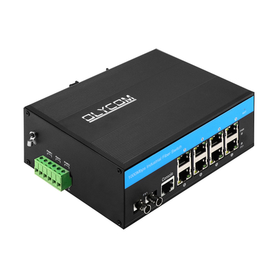 8 портов ERPS L2+ Managed Switch Industrial Gigabit Ethernet ST SM/MM Волоконный порт