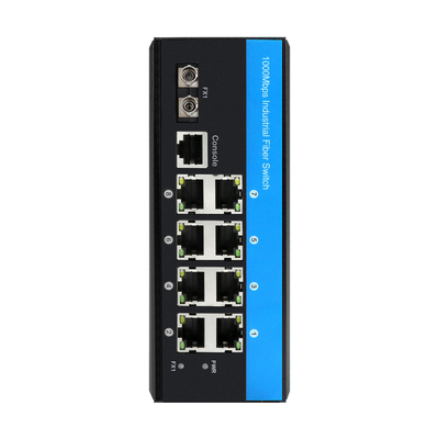 8 портов ERPS L2+ Managed Switch Industrial Gigabit Ethernet ST SM/MM Волоконный порт