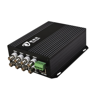 8 портов видео-данные Волокнистый преобразователь 10/100Mbps Ethernet RS485 Данные DC12V самостоятельно
