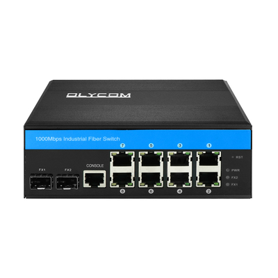 Промышленный управляемый Ethernet Гигабит 2.5G SFP Switch LC Connector 8 портов UTP Медь