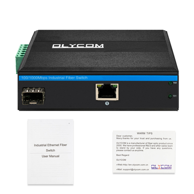 Индустриальный преобразователь медиа Ethernet Gigabit Din Rail Двойной вход питания Неуправляемый