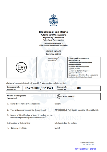 Китай Shenzhen Olycom Technology Co., Ltd. Сертификаты